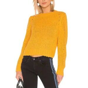 Rag & Bone Arizona Merino Wool Crew Neck Pullover Sweater Gold Size S